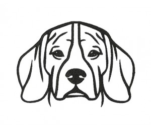 Stickdatei - Beagle Silhouette